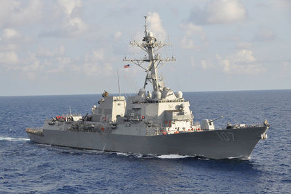 Ракетный эсминец США вошел в Балтийское море.