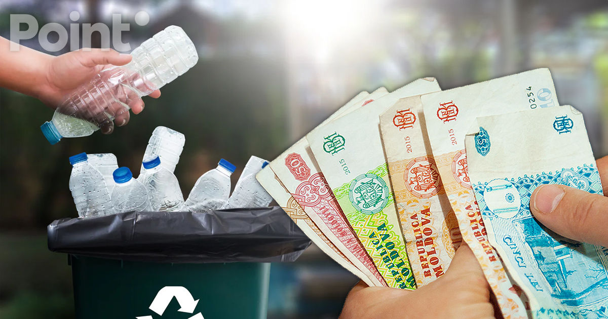 Schimbarea sticlelor goale de plastic pentru bani va fi posibilă în Moldova din 2027.