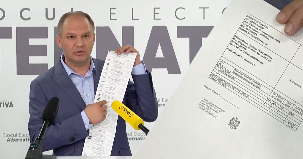 Ceban, despre buletinele confiscate la tipografie: Acestea sunt mostre pentru un spot electoral.