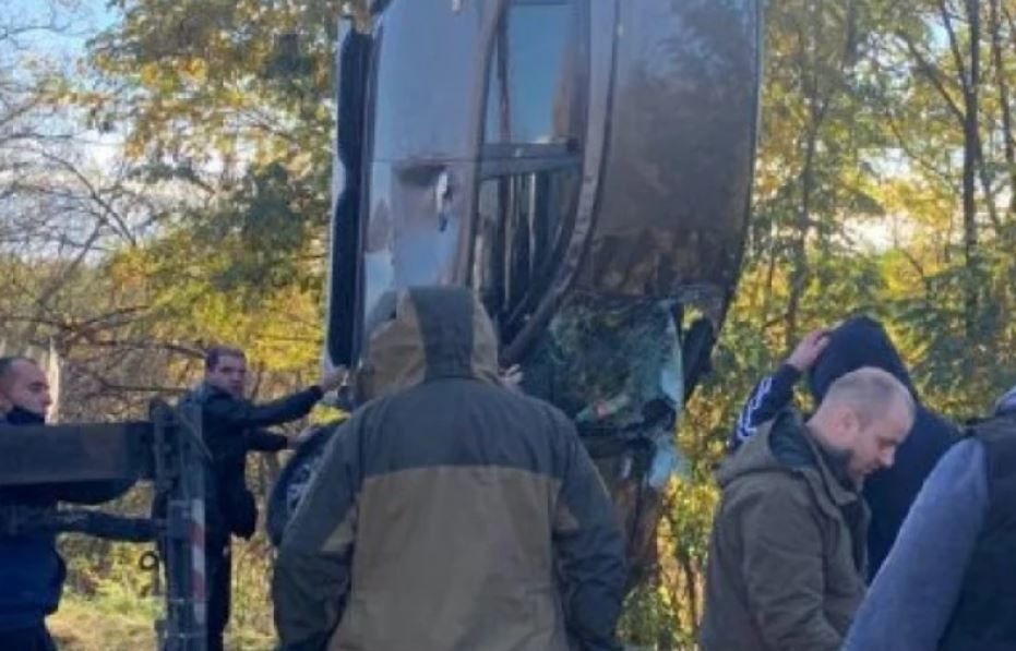 ДТП в Кишиневе: автомобиль вылетел в кювет.