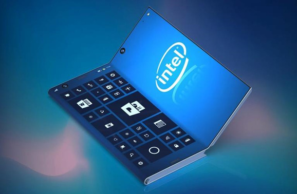 Intel разрабатывает гибкий смартфон-призму с пером.