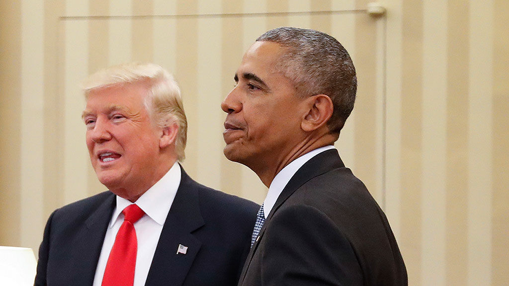 Дональд Трамп и Барак Обама.