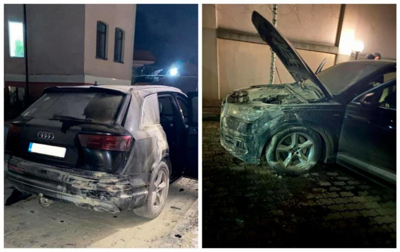 В Бельцах сгорел еще один автомобиль.