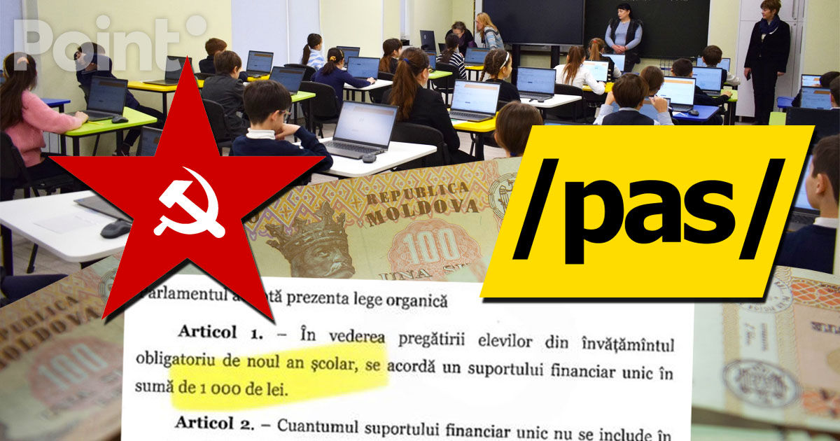 Ajutorul de 1.000 de lei pentru elevi a fost propus de BCS în 2021, însă PAS a respins inițiativa.