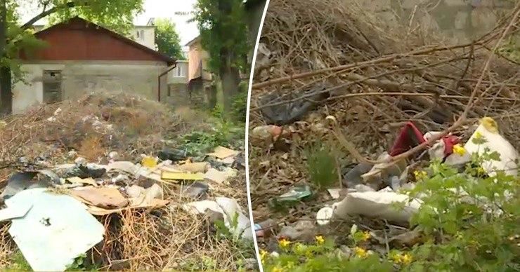 В центре столичного сектора Ботаника образовалась мусорная свалка.