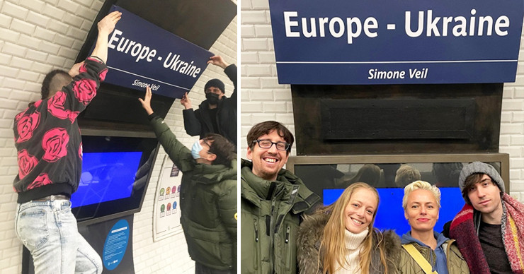 Станцию метро в Париже переименовали в честь Украины. Коллаж: Point.md