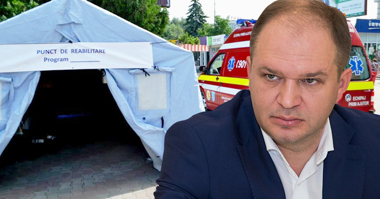 Примар Ион Чебан потребовал поливать дороги и установить палатки “антижара”. Коллаж Point.md.