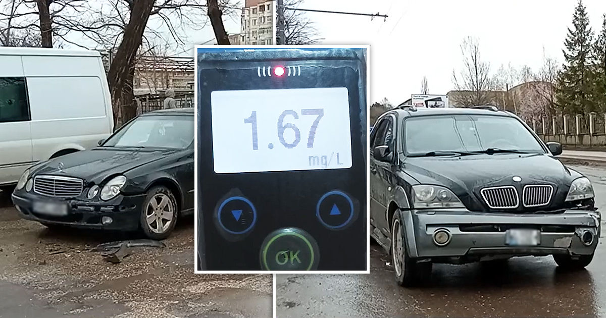 В Бельцах пьяный водитель совершил 2 ДТП за 10 минут. Коллаж: Point.md