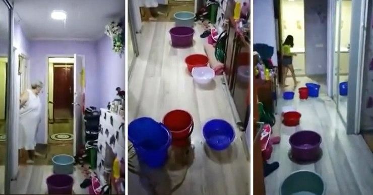 После сильного дождя в столице затопило квартиру. Коллаж: Point.md