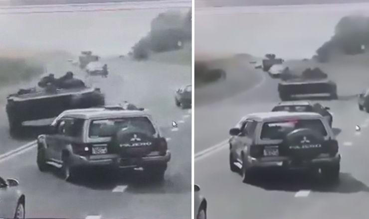 БМП разогналась и придавила белоруса.