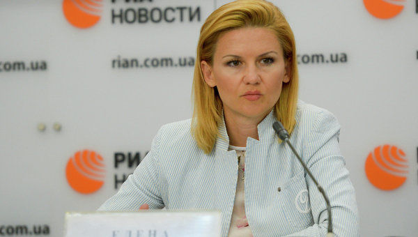 Украинский политический эксперт Елена Дяченко. 