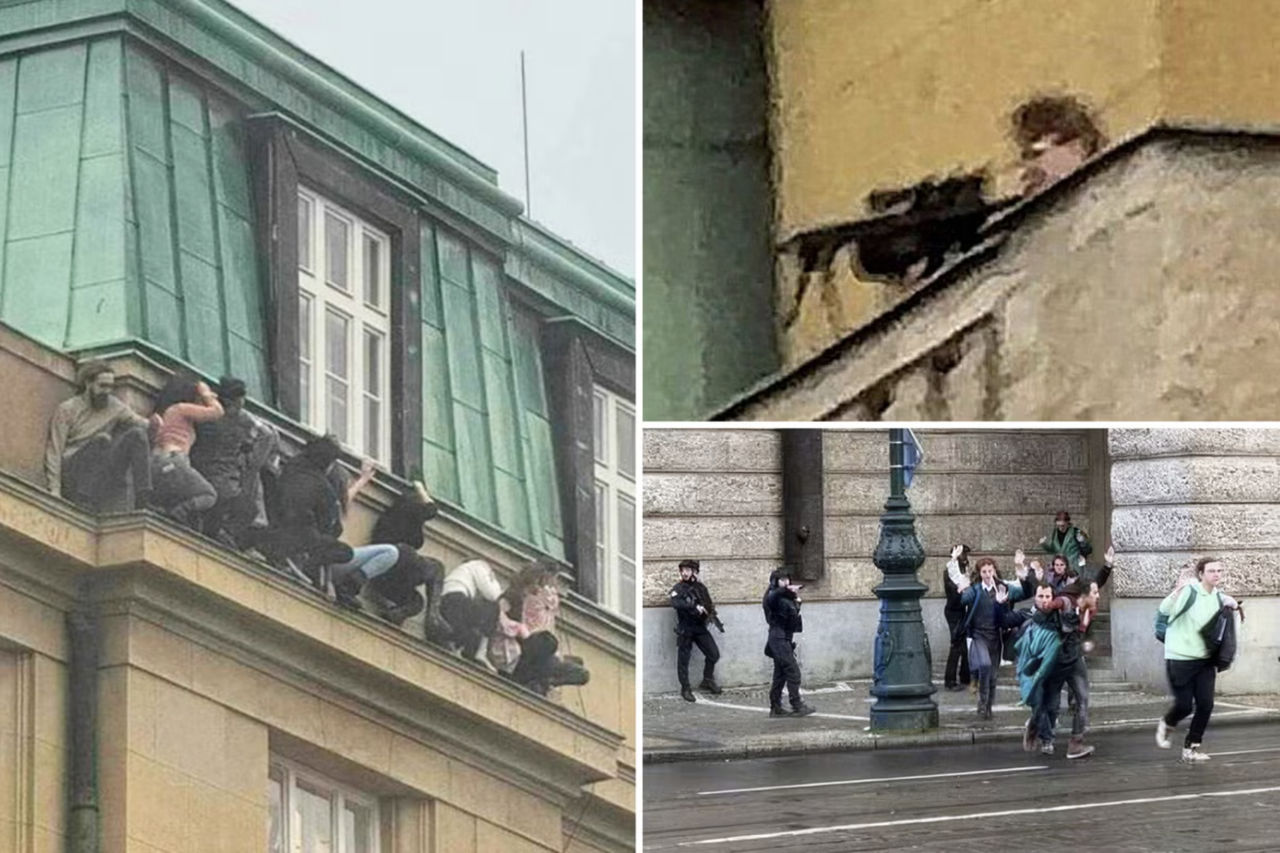 Стрельба в Праге: студенты прятались от стрелка на карнизе крыши.