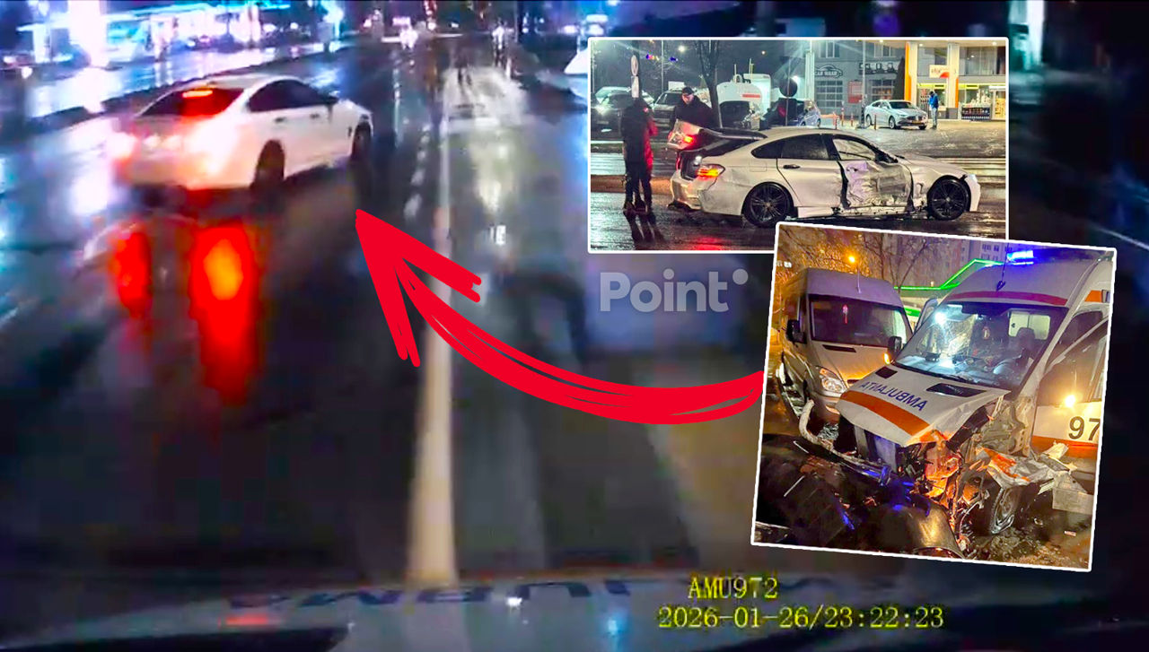 Șoferul unui BMW, vinovat în accidentul cu implicarea unei ambulanțe în Capitală.