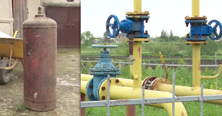 Жители села в Теленештском районе 12 лет ждут подключения к газу. Коллаж: Point.md
