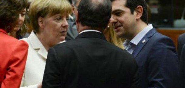 Tsipras, Merkel, Hollande și Tusk propun un compromis. Foto: EPA