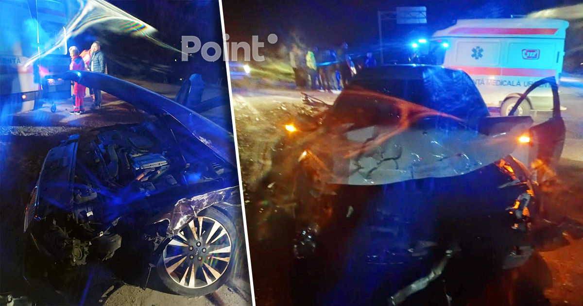 Accident în raionul Criuleni: Un bărbat a rămas blocat în mașina avariată.