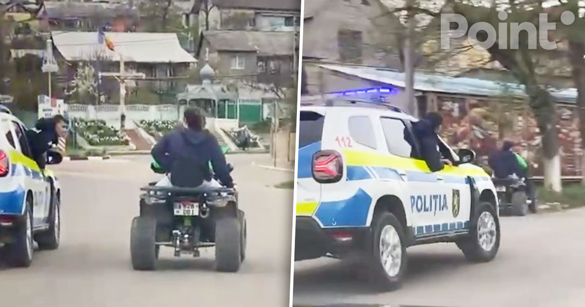 Șoferul unui ATV a intrat violent într-un copac la intrarea în Floreni în timp ce fugea de Poliție.