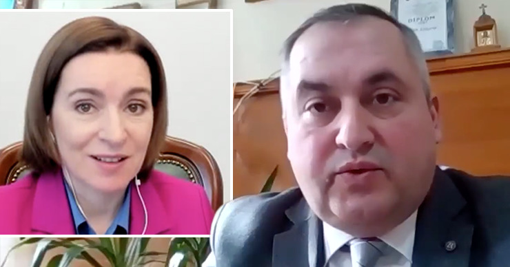 Примар Копчака Олег Гаризан о цене на газ: Мы подставим плечо Майе Санду. Коллаж Point.md.