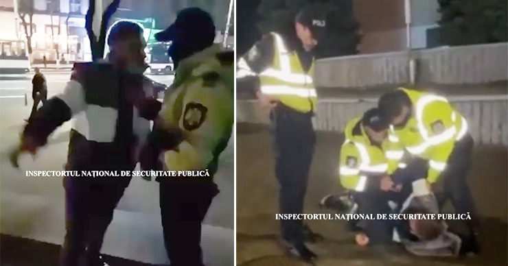 В столице агрессивный парень набросился на полицейских. Коллаж: Point.md