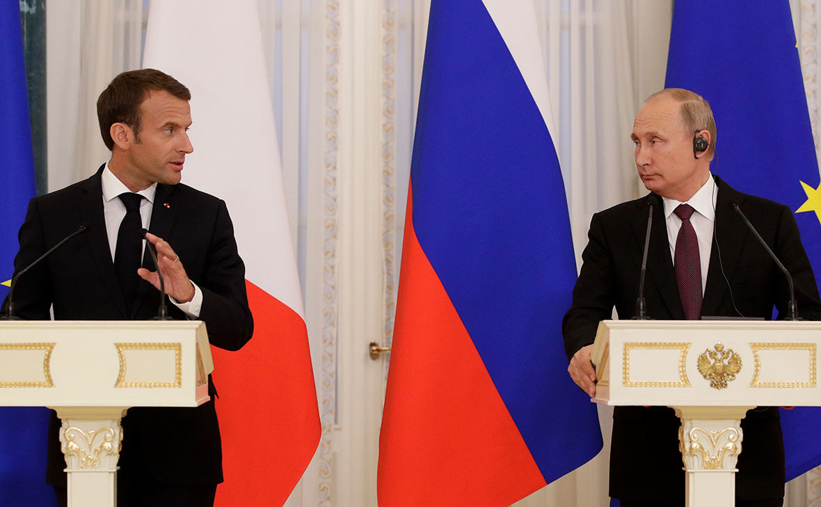 Макрон перед разговором с Путиным обсуждает с европейцами требования к нему.