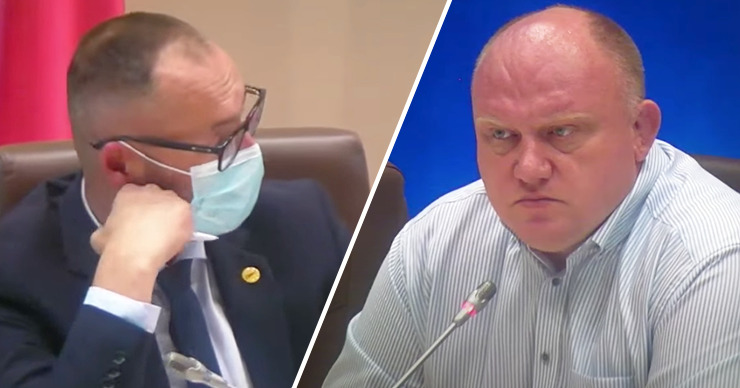 Боля и Литвиненко поспорили о том, кому вести дебаты по поправкам в Закон о прокуратуре. Коллаж: Point.md