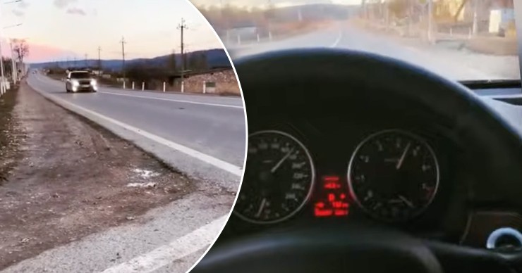 В Калараше любитель скорости разогнался на сельской дороге до 130 км/ч. Коллаж Point.md.