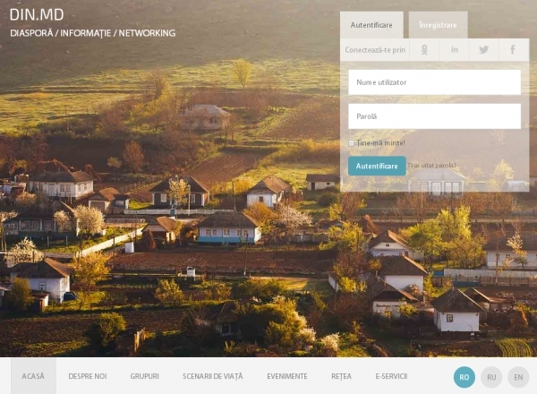 Новая социальная сеть называется www.din.md.