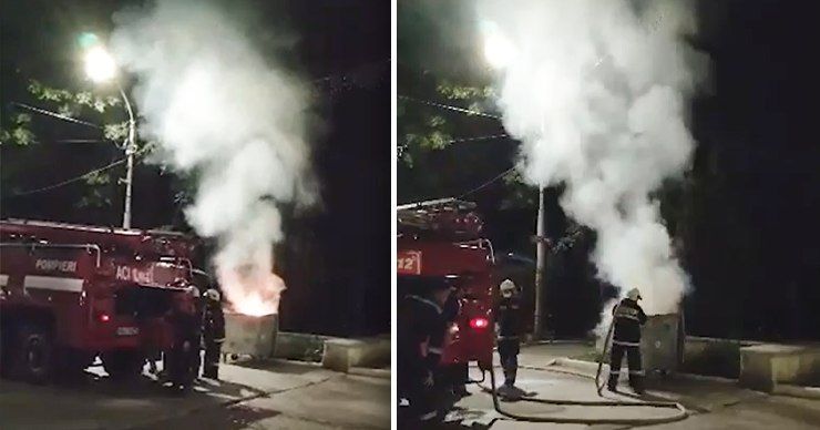 В Бельцах намеренно подожгли несколько мусорных контейнеров.