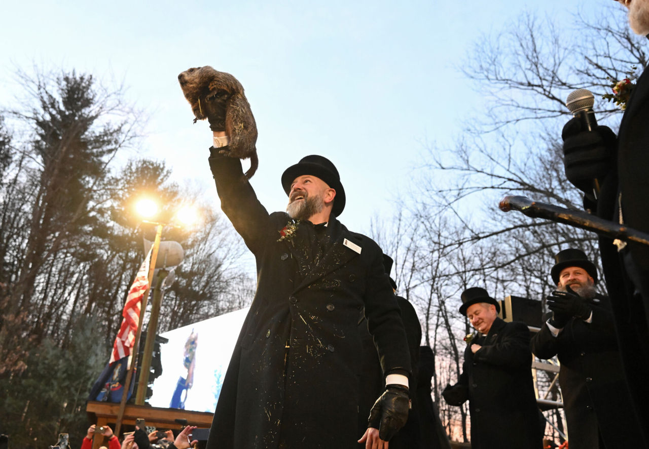Marmota americană Phil a prezis o iarnă lungă.