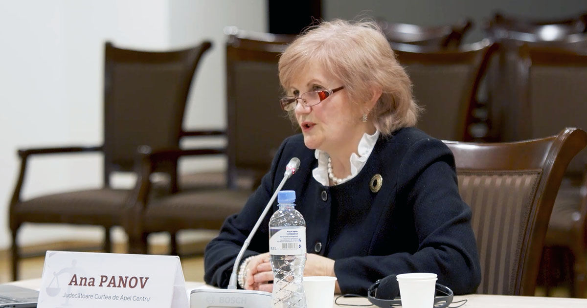 Judecătoarea de la Curtea de Apel Centru, Ana Panov, a promovat evaluarea externă.