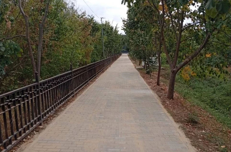 O alee pietonală din Parcul Valea Morilor a fost reparată.