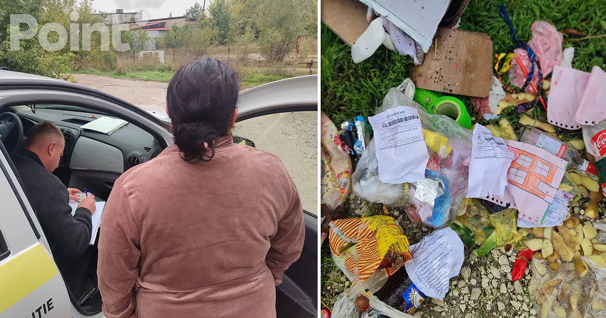 Gunoi aruncat pe marginea drumului: Un bărbat, amendat cu 1.200 de lei.