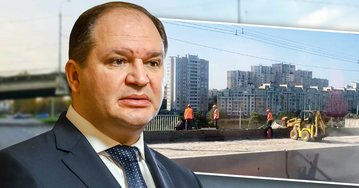 Украинским специалистам, ремонтирующим мост в Кишиневе, запретили находиться в РМ. Коллаж: Point.md