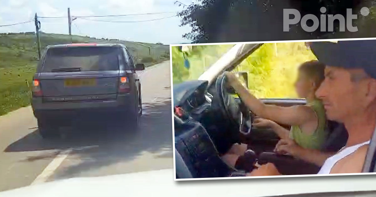 Un băiat de 13 ani, surprins la volanul unui Range Rover: Tatăl, amendat.