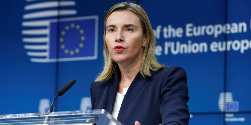 Верховный представитель Европейского союза по иностранным делам и политике безопасности Федерика Могерини.