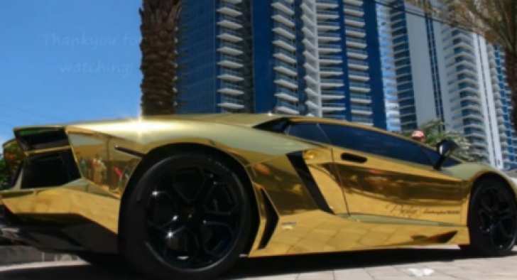 După Dubai, Lamborghini din aur va fi expus la Abu Dhabi, iar, în noiembrie, va lua parte la Dubai International Motor Show.