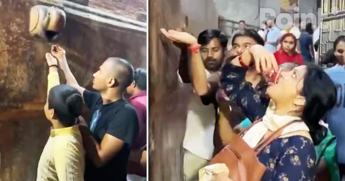 Pelerinii din India au băut „apă sfințită” dintr-un aparat de aer condiționat.