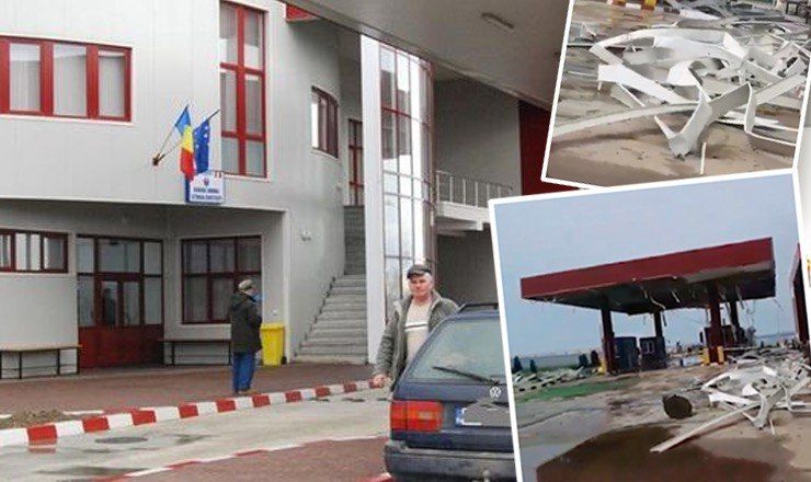 Пограничный пункт Костешты-Стынка частично разрушен из-за непогоды.