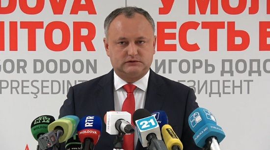 Кандидат на пост главы молдавского государства от Партии социалистов РМ Игорь Додон.