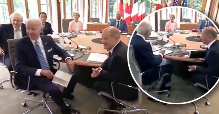 Шольц спас Байдена, не услышавшего команду фотографа на саммите G7. Коллаж: Point.md