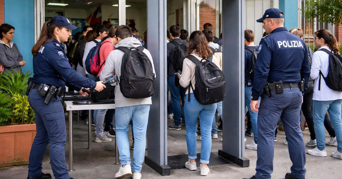Italia propune introducerea controalelor cu detector de metale în instituțiile de învățământ.