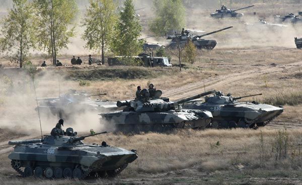 Очередные военные манёвры на левом берегу Днестра.