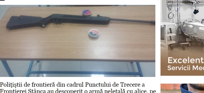 Un tânăr cu dublă cetățenie se plimba cu o armă în mașină. Foto: timpul.md