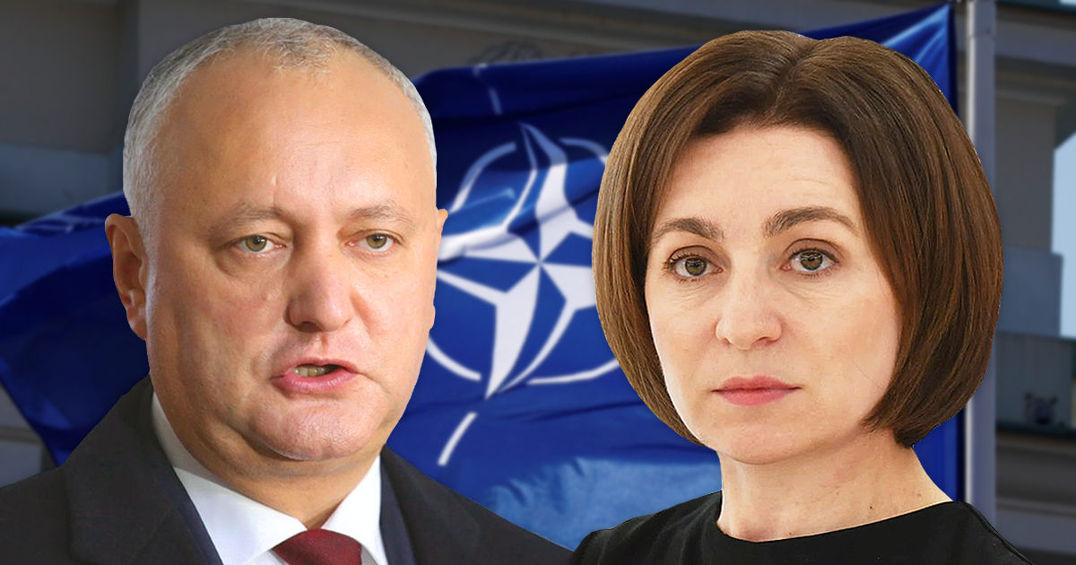 Додон: Санду продолжает втягивать Молдову в НАТО. Коллаж: Point.md