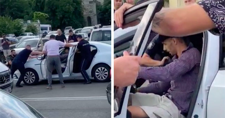 Мужчина, которому на дороге угрожали ножом, оказался прокурором PCCOCS. Коллаж: Point.md