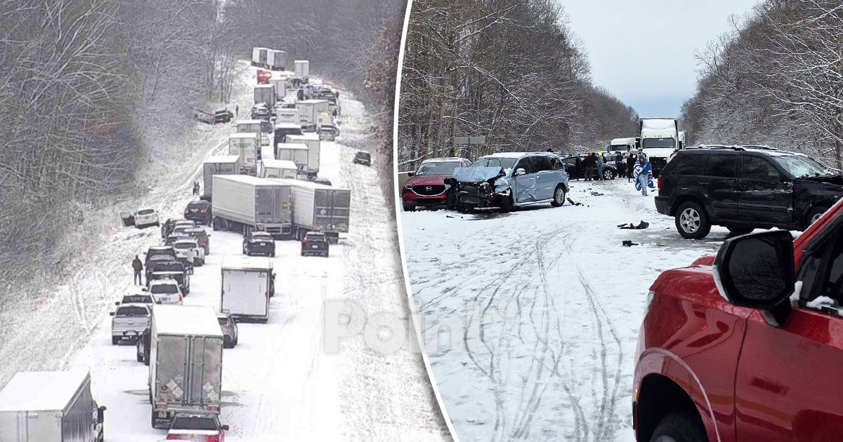 Accident în lanț cu implicarea a peste 40 de autovehicule în SUA.