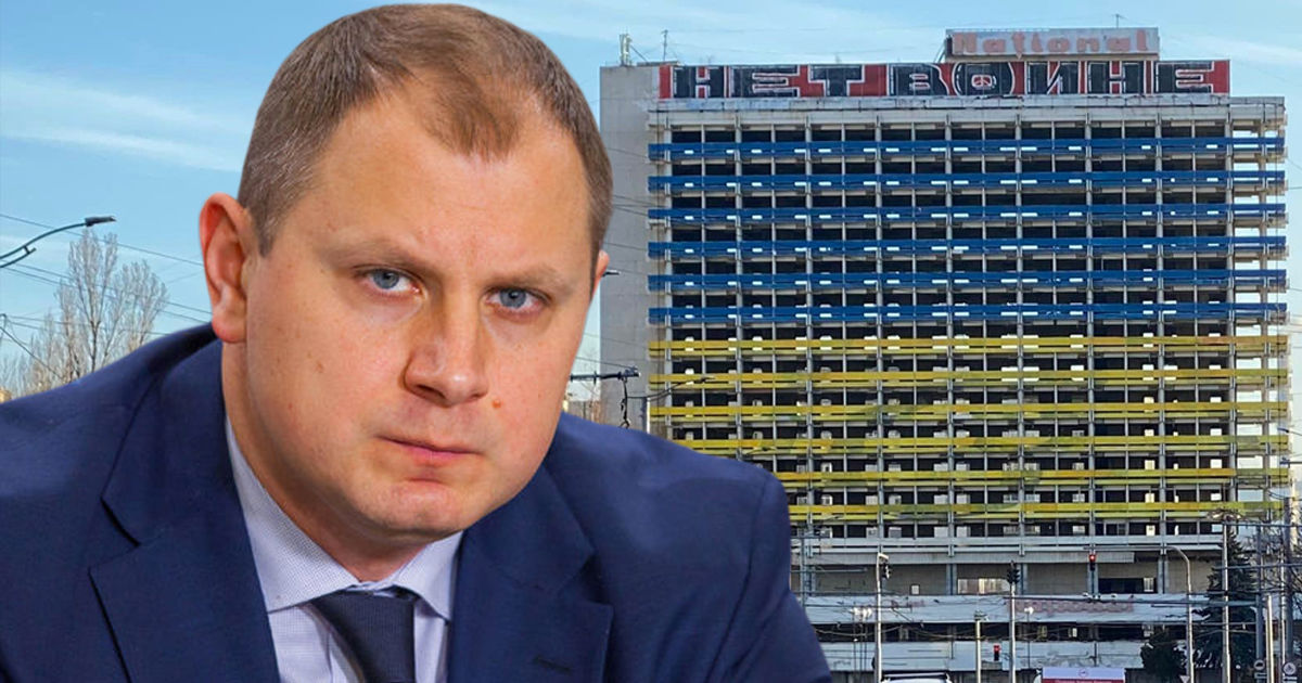 Штефан Глигор требует разъяснений по делу гостиницы „Националь”. Коллаж Point.md.