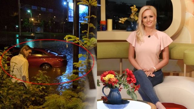 Zilele trecute mașina Anișoarei Loghin a fost înghițită de ape.