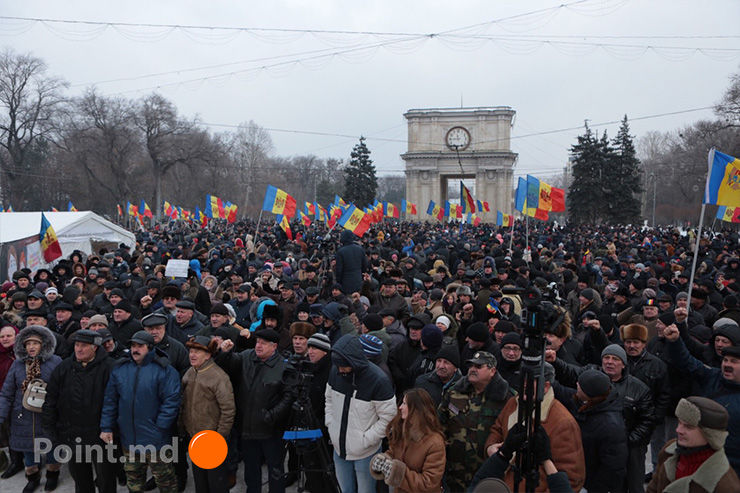В Кишиневе прошел антиправительственный митинг.