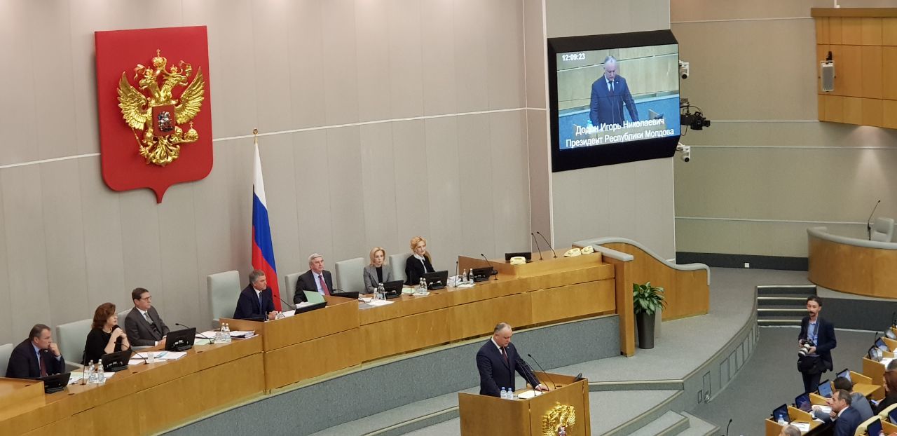 Додон в Госдуме: Россия была, есть и будет стратегическим партнёром Молдовы. 